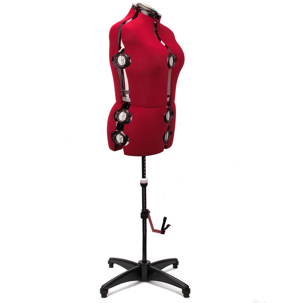 Adjustable Mannequin Dress Form with Stand Red Lg a7