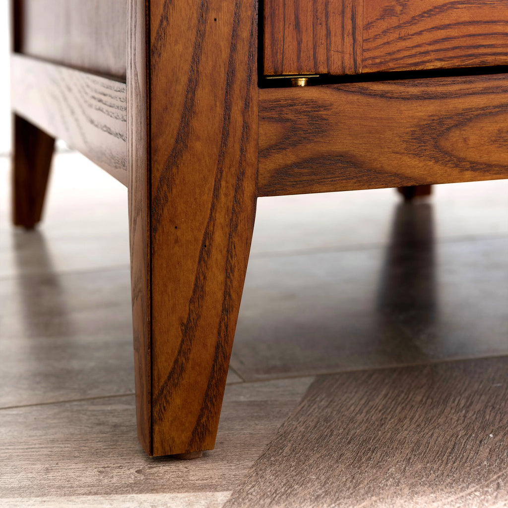 Solid Wood End Table with Storage Shelf for Living Room Bedroom Printer Stand k7m
