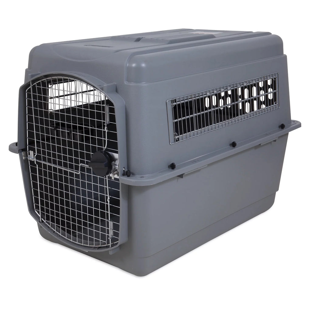 Petmate Sky Kennel IATA Complaint 40" XL Dog Crate Travel Pet Carriers for Dogs 70-90 lb, Gray