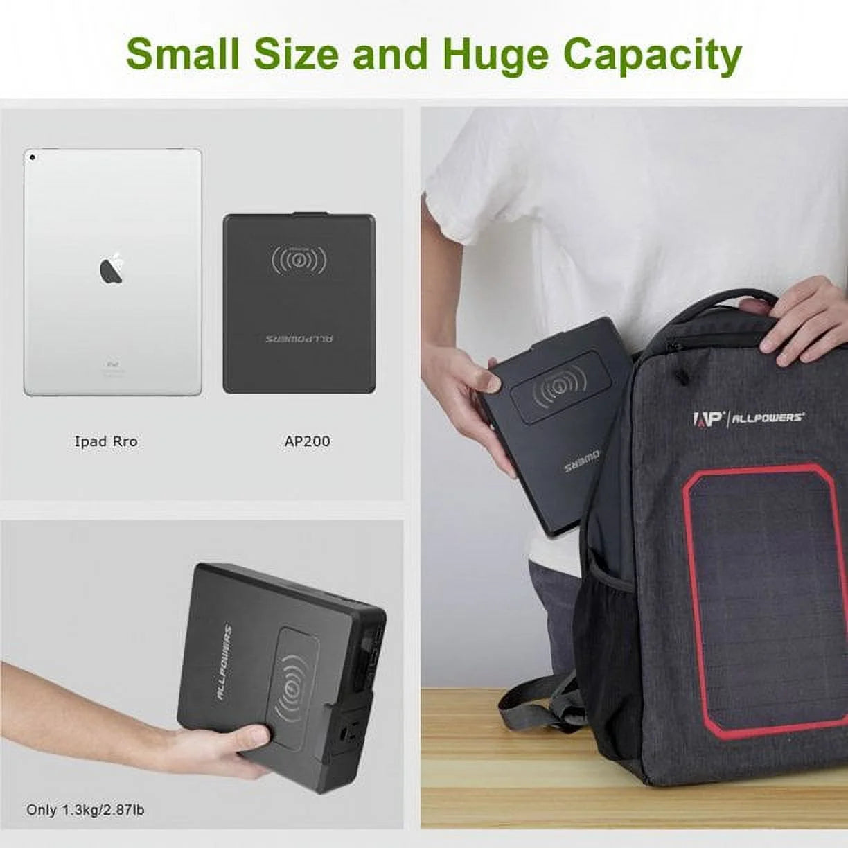 Solar Generator Kit 200W 154Wh Portable Power Station with 100W Foldable Solar Panel a7