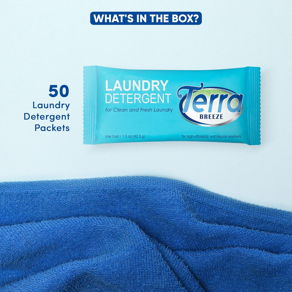 Laundry Detergent Powder 1.5 oz Packets Case of 50 k7