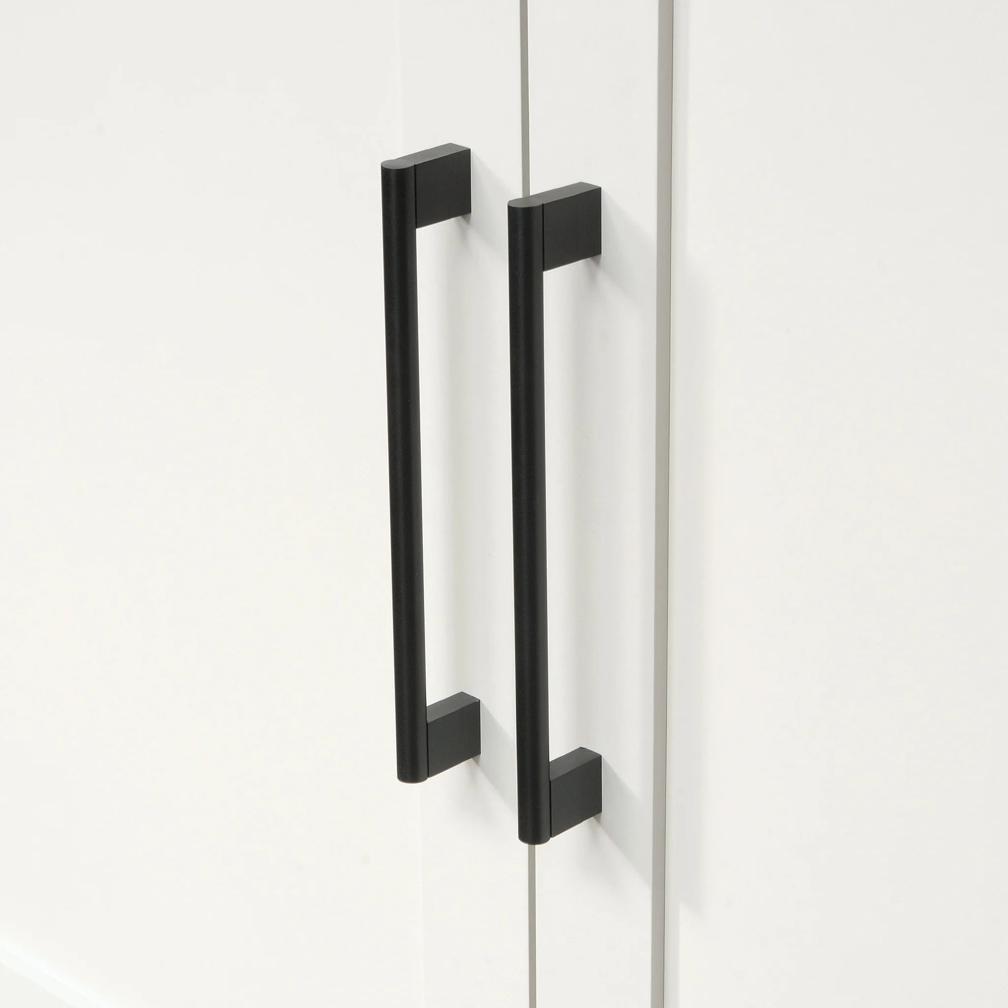 Wood Storage Cabinet 4-Shelf White a7