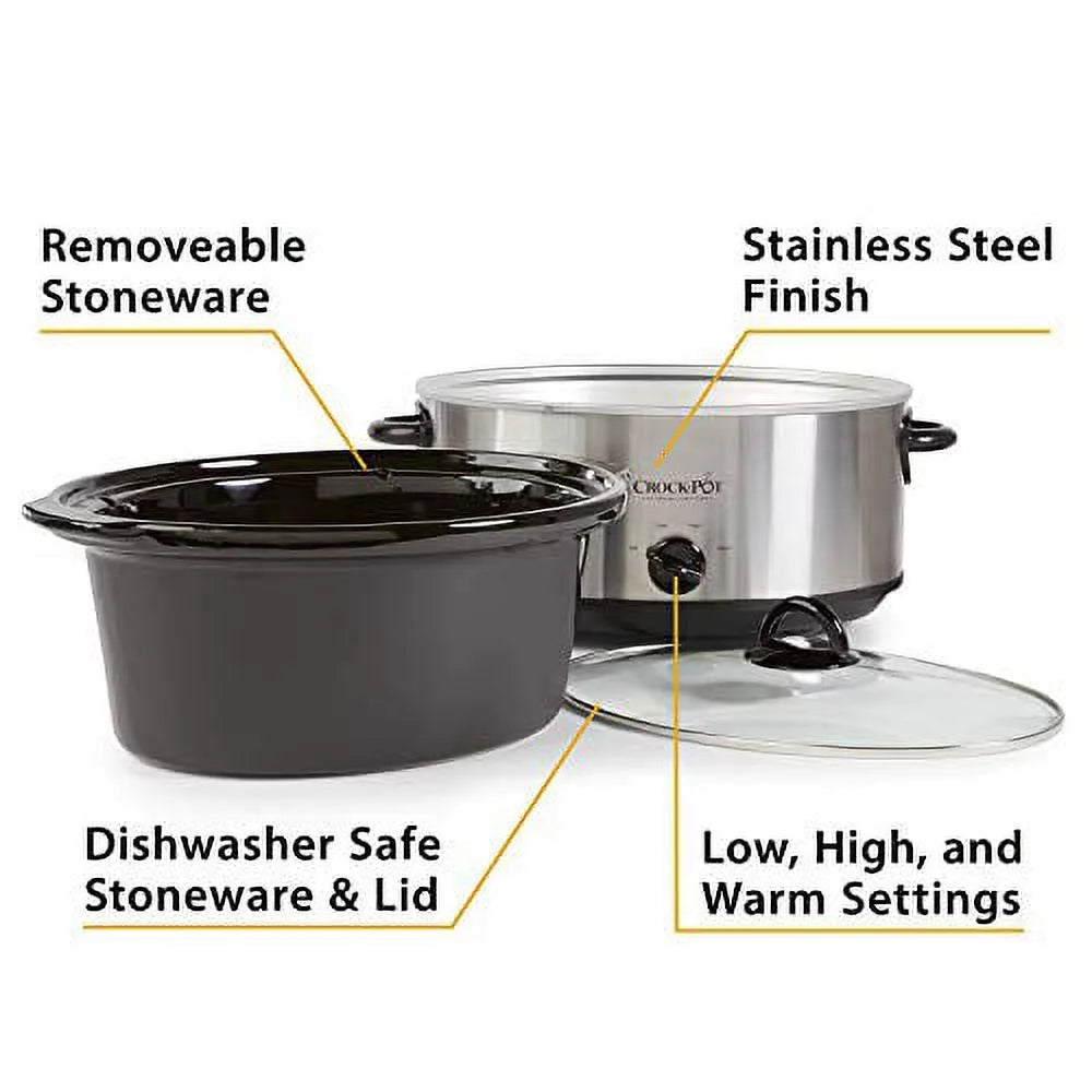 Slow Cooker 7 Quart Oval Stainless Steel k8