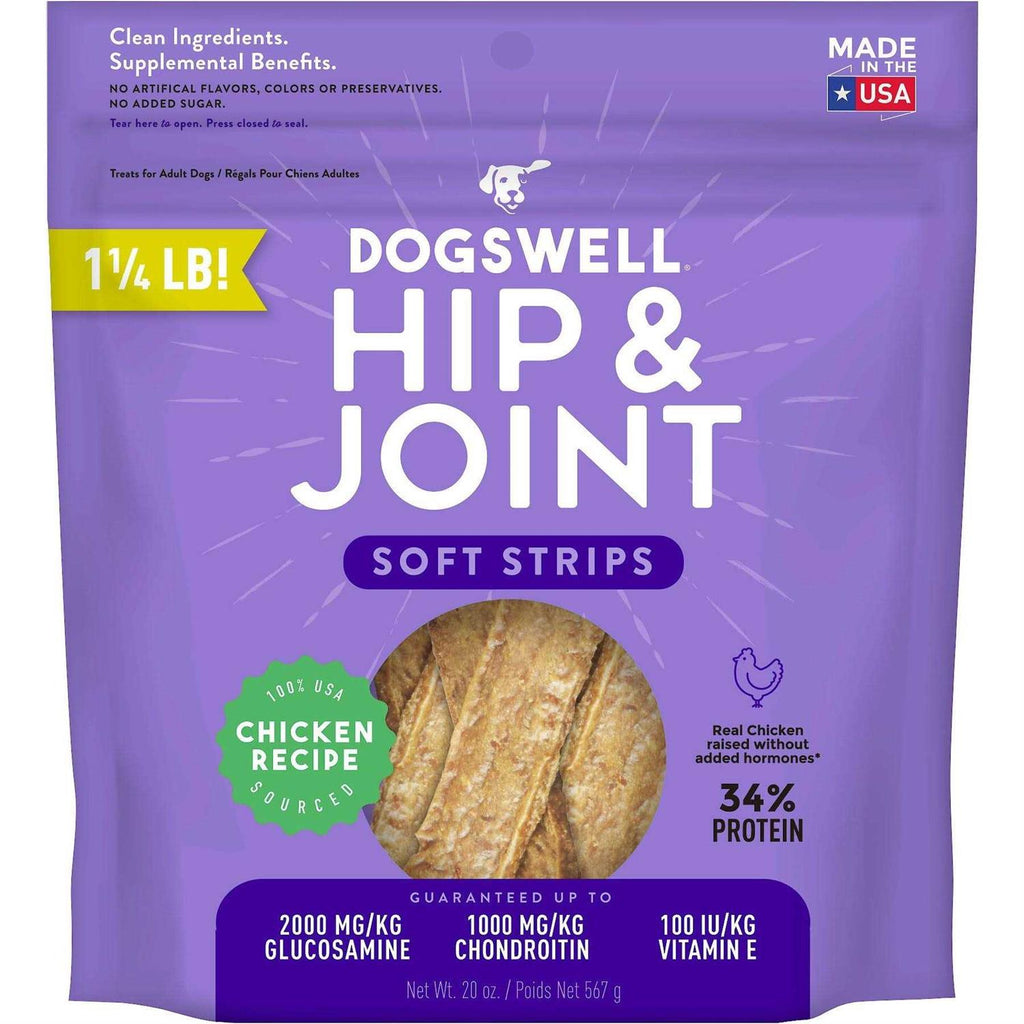 Dogswell Hip &amp; Joint Chicken Soft Strips Dog Treats - Pet Supplies online store