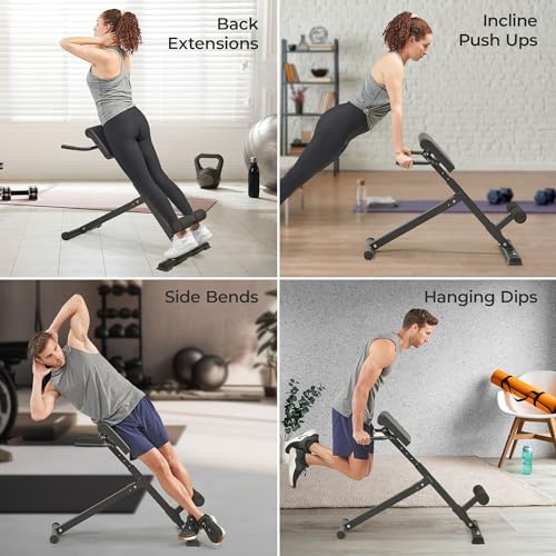 Roman Chair Hyperextension Bench for Home Gym k7p