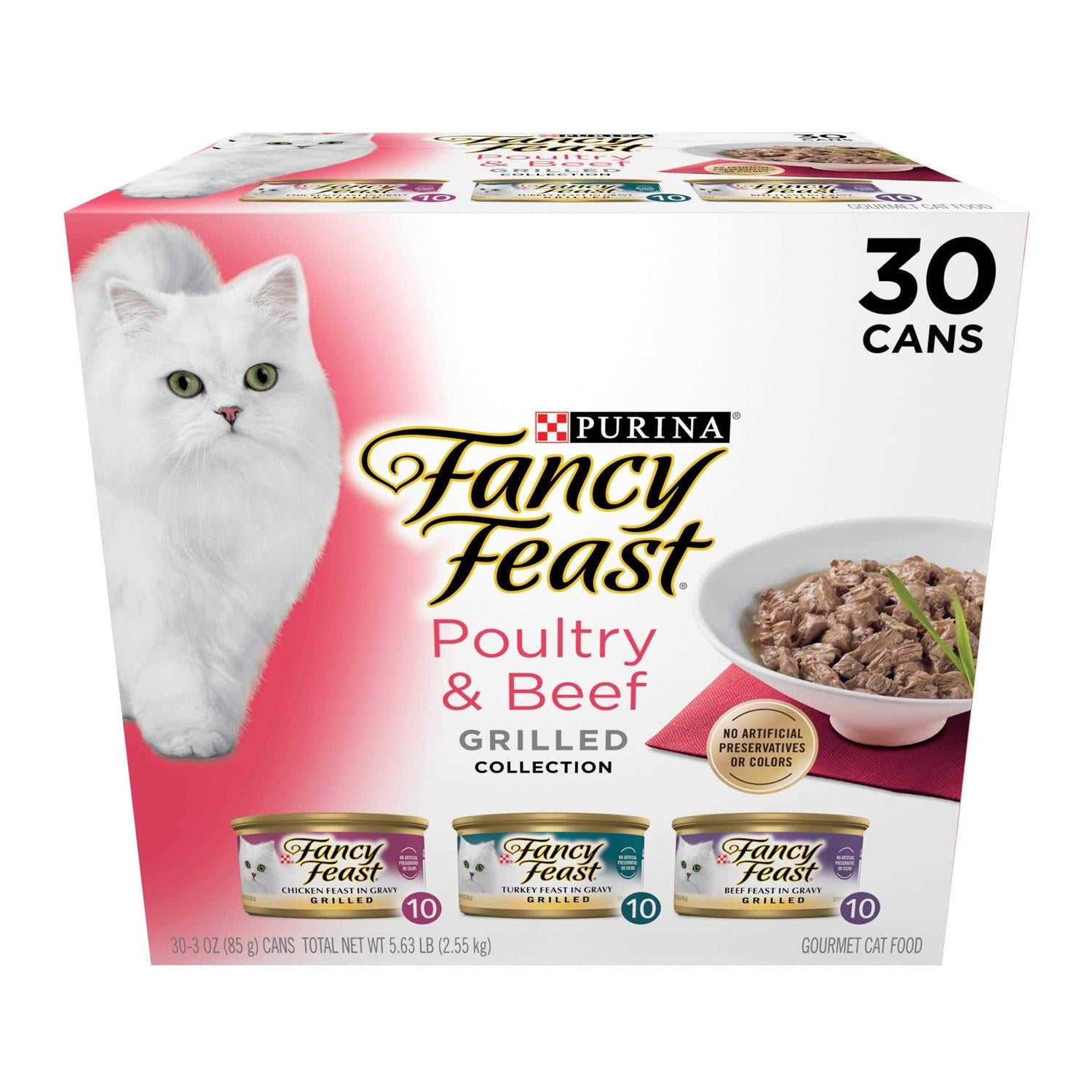 Purina Fancy Feast Wet Cat Food Poultry &amp; Beef Grilled Collection Variety Pack - Pet Supplies online store