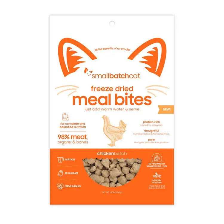 Freeze-Dried Chicken Cat Meal Bites 10 oz k7