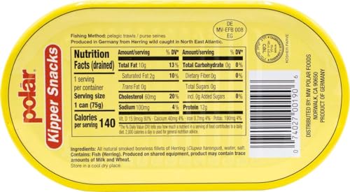 Smoked Herring Kipper Snacks 3.53 oz Pack of 12 A7k