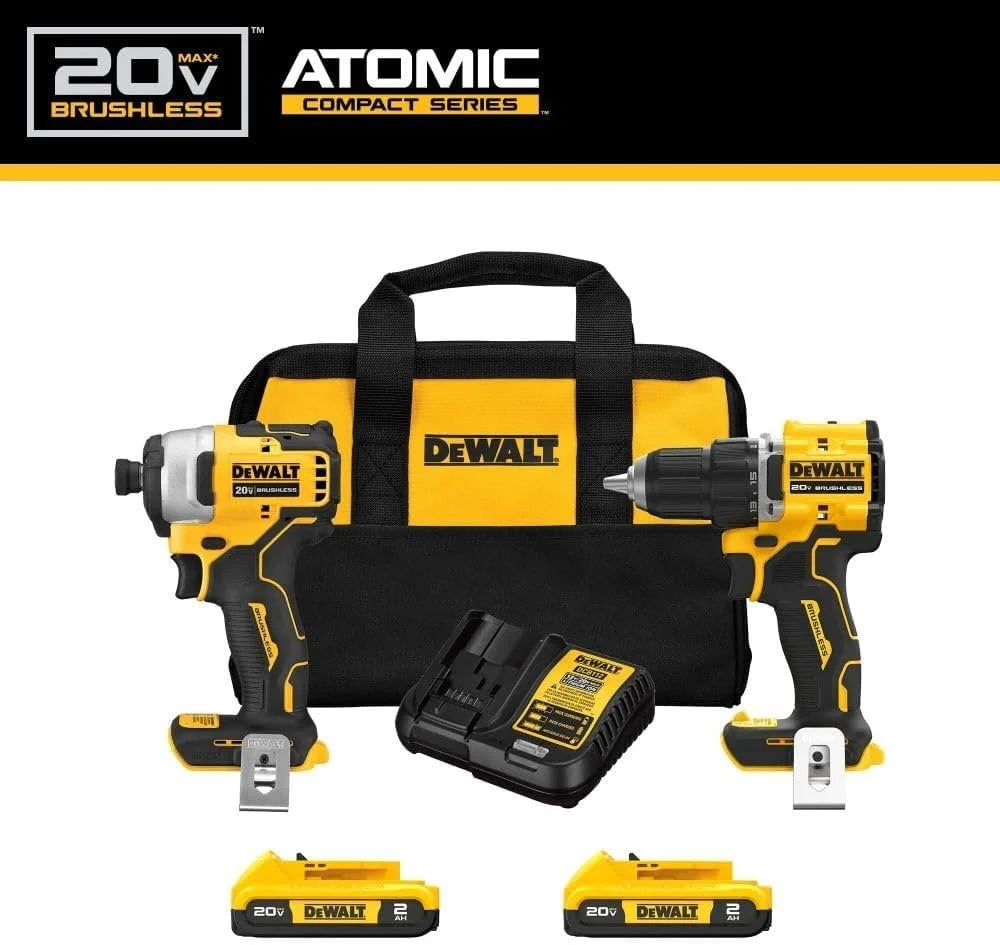 Cordless Drill and Impact Driver Combo Kit with 2 Batteries a7