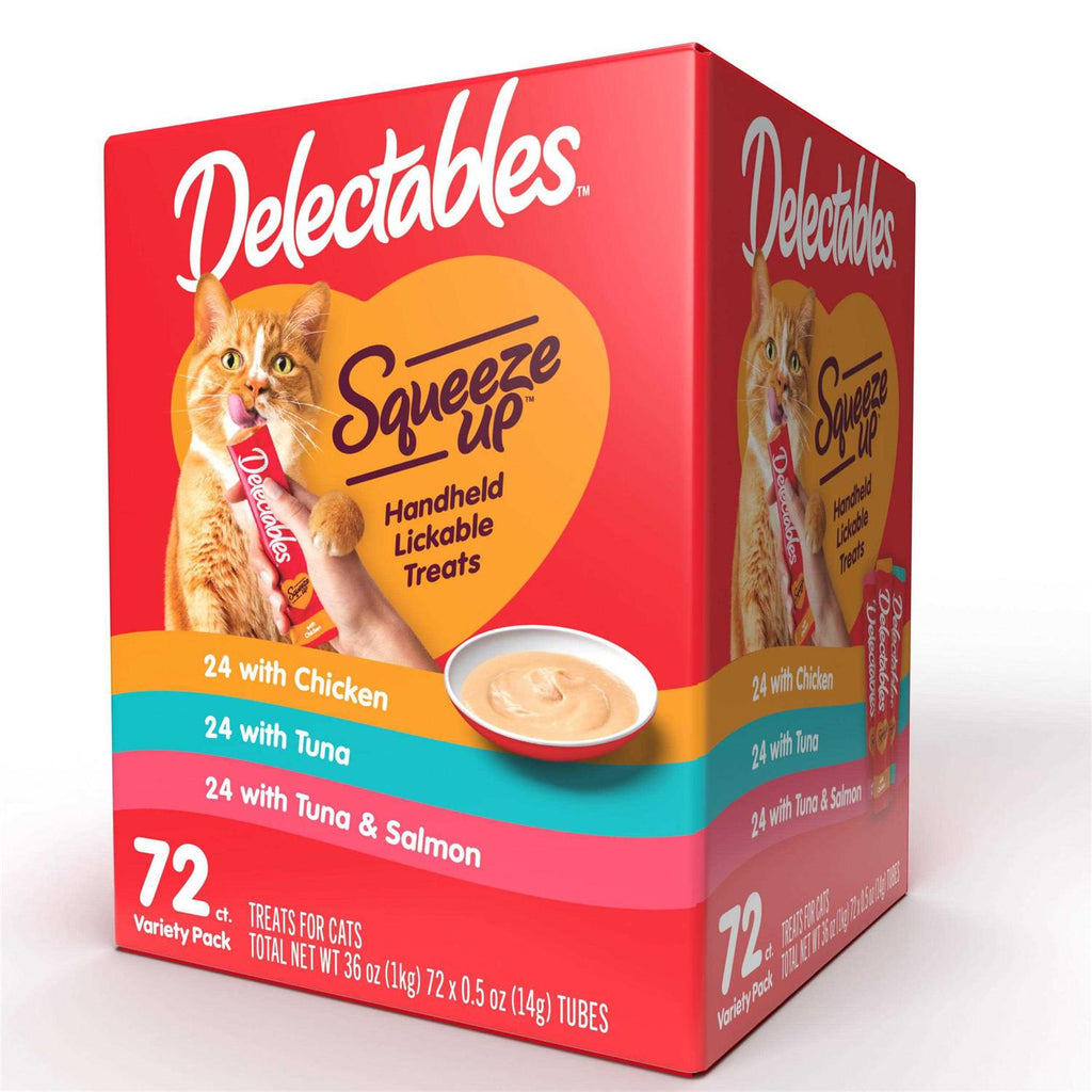 Hartz Delectables Squeeze Up Variety Pack Interactive Lickable Wet Cat Treat - Pet Supplies online store