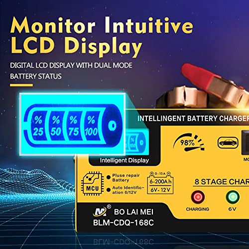 12V Car Battery Charger 15A Trickle Maintainer k7m