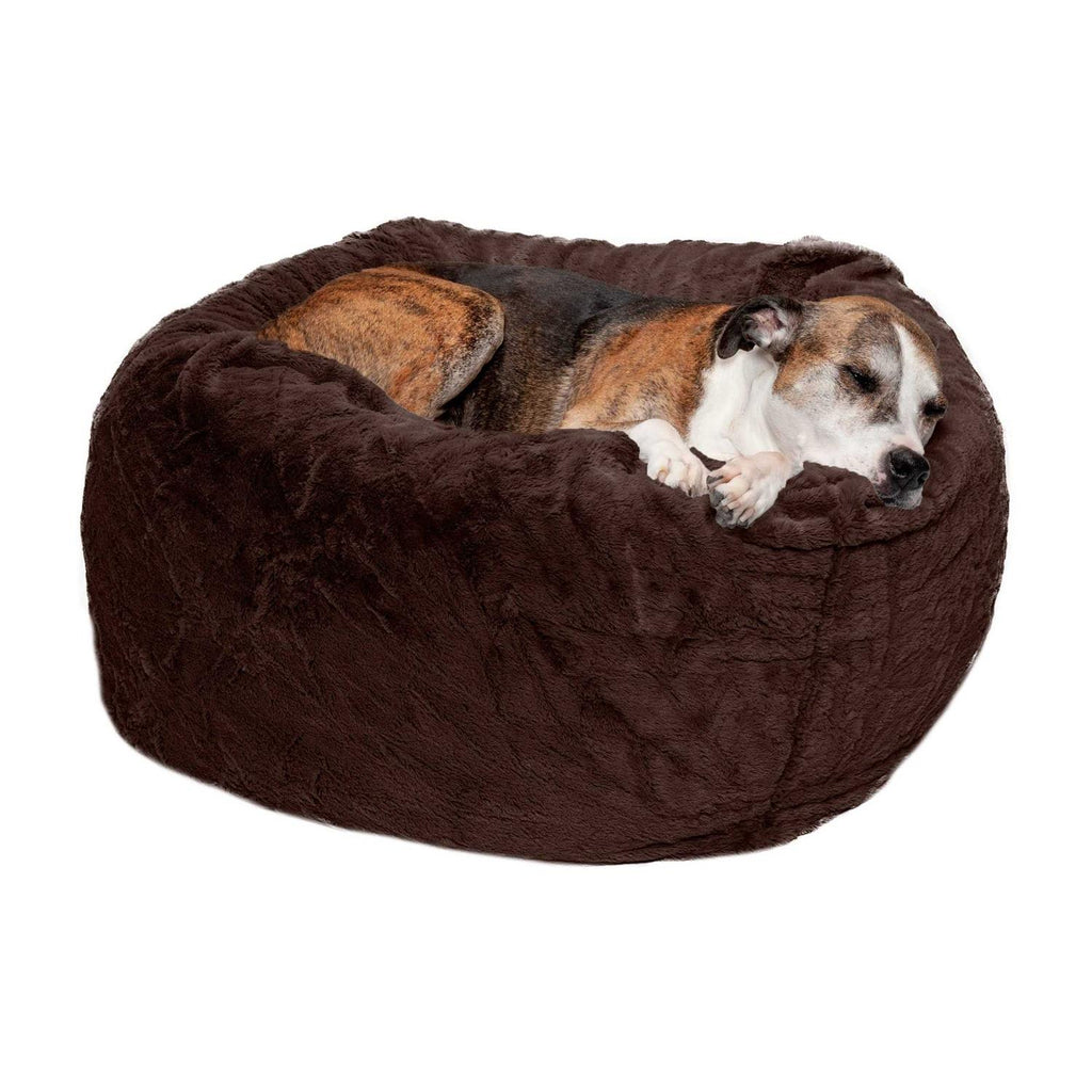 Dog Round Plush Ball Bed k7m