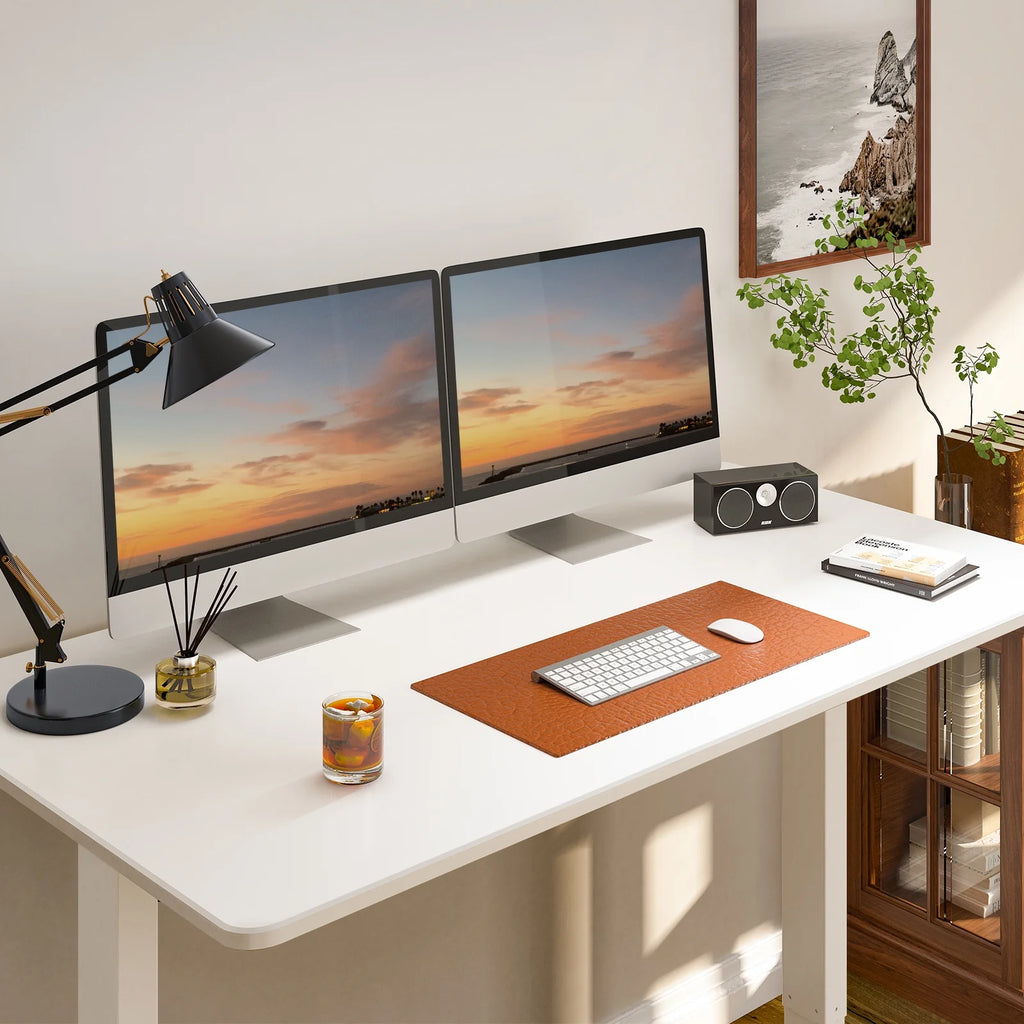 Adjustable Electric Standing Desk White 60cm x 71cm a7