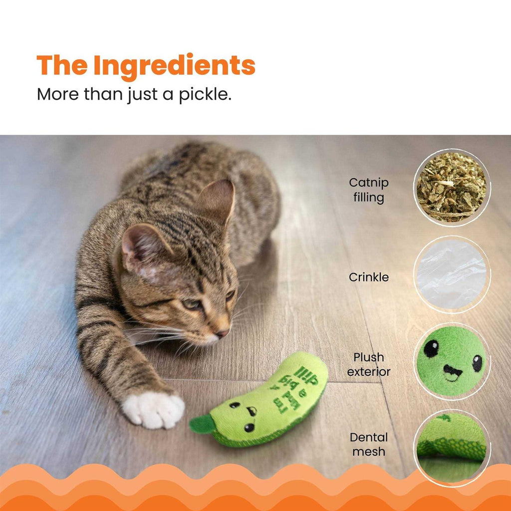 Crunchy Pickle Kicker Catnip Cat Toy a7
