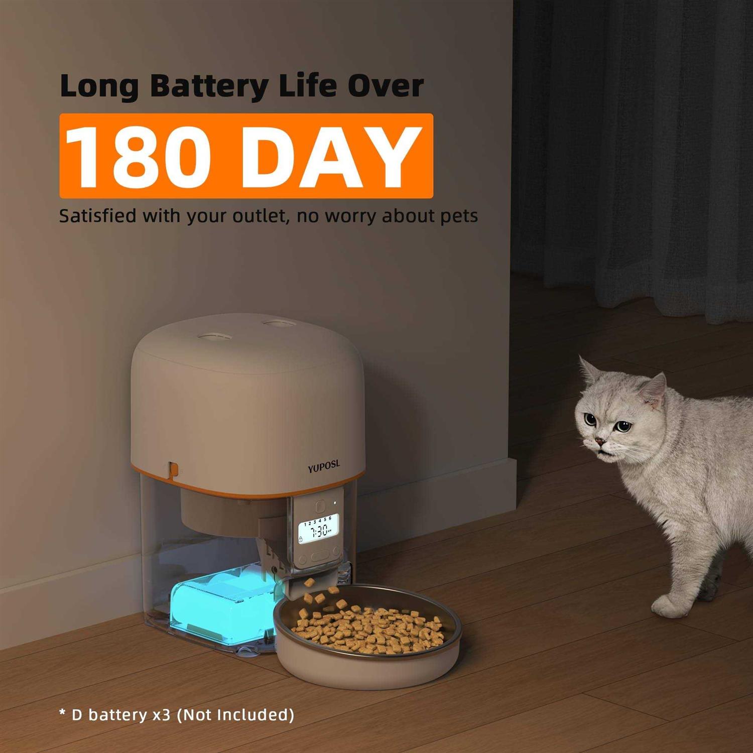 Automatic Cat Feeder 68oz Food Dispenser a7k