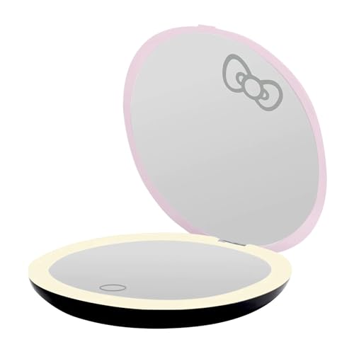 Hello Kitty Swirl Compact Mirror with Light White a7