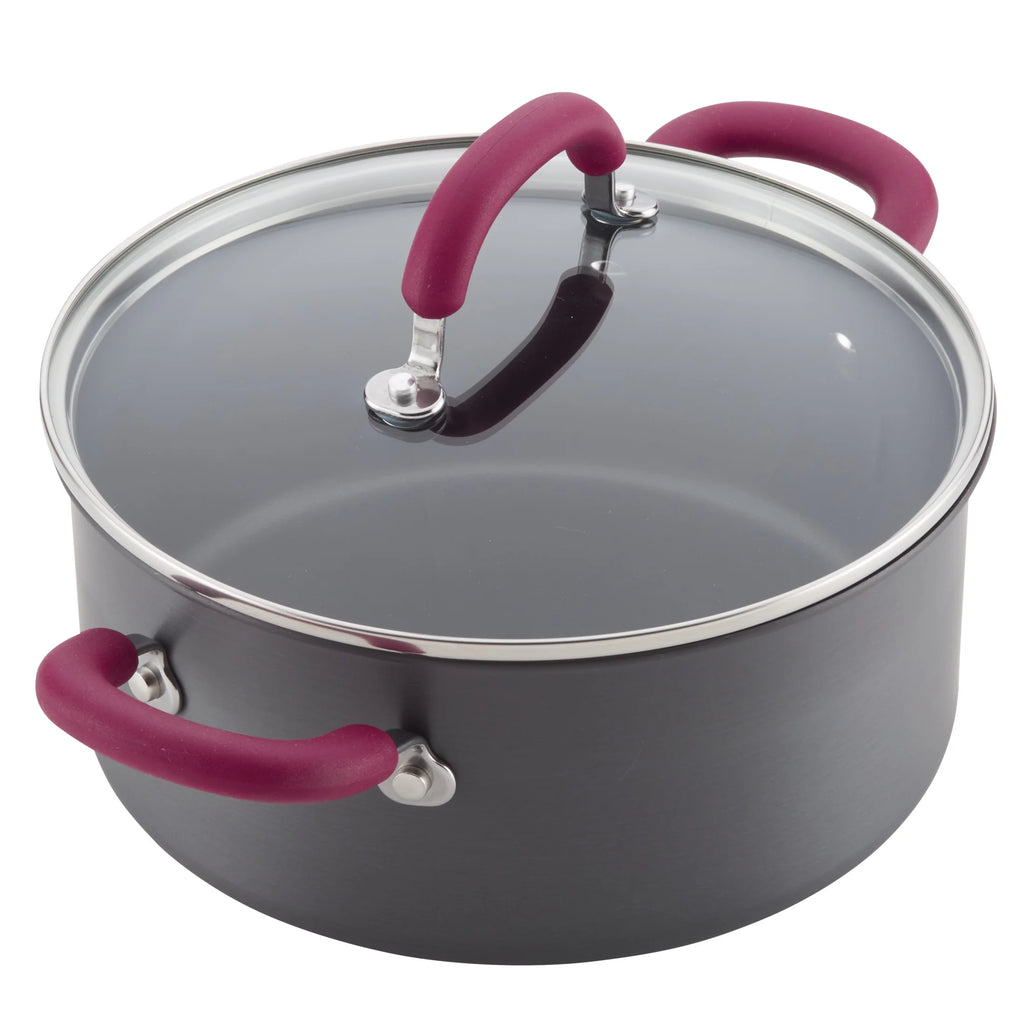 Nonstick Pots and Pans Set 11 Piece Burgundy a7