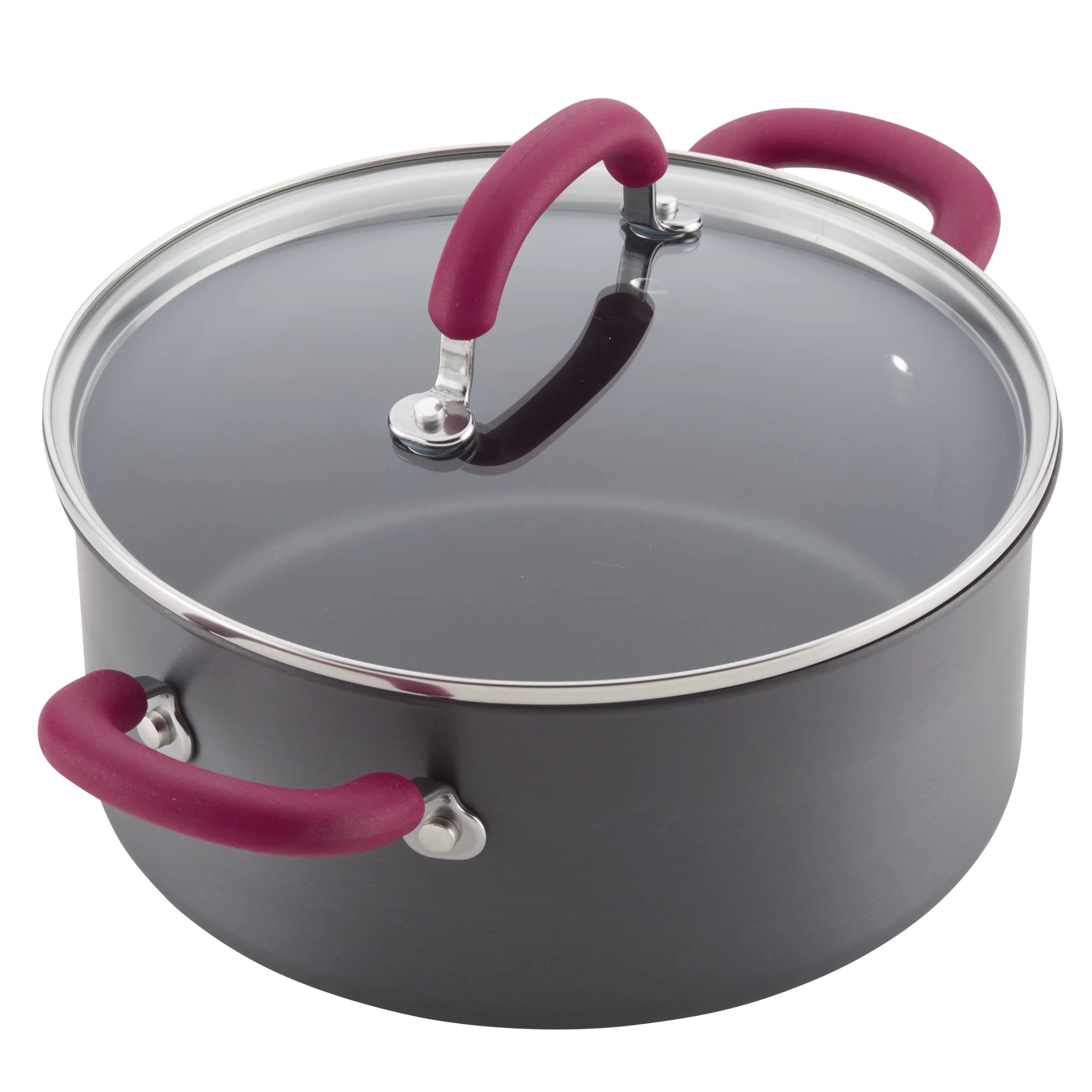 Nonstick Pots and Pans Set 11 Piece Burgundy a7