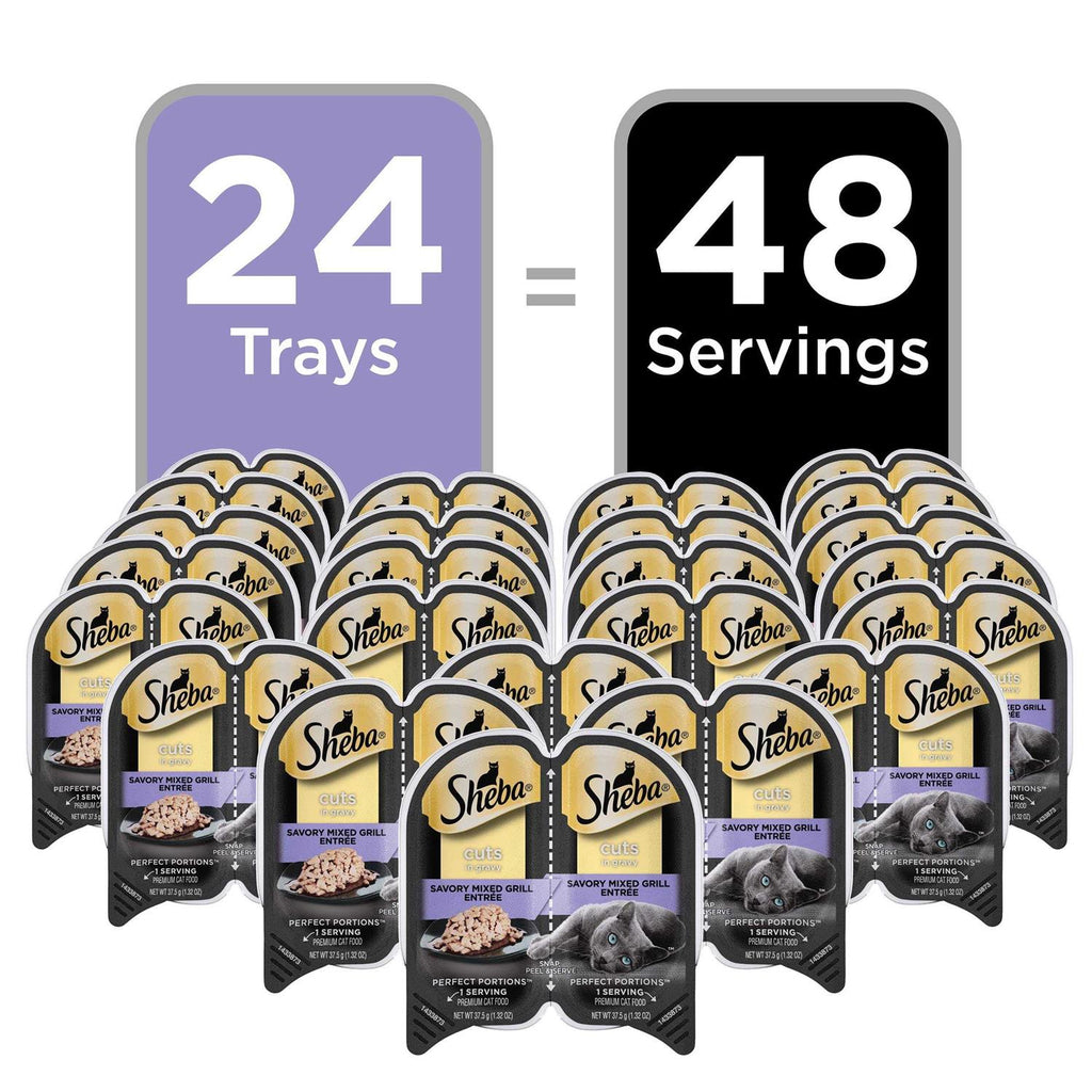 Wet Cat Food Cuts in Gravy Mixed Grill Entree k7
