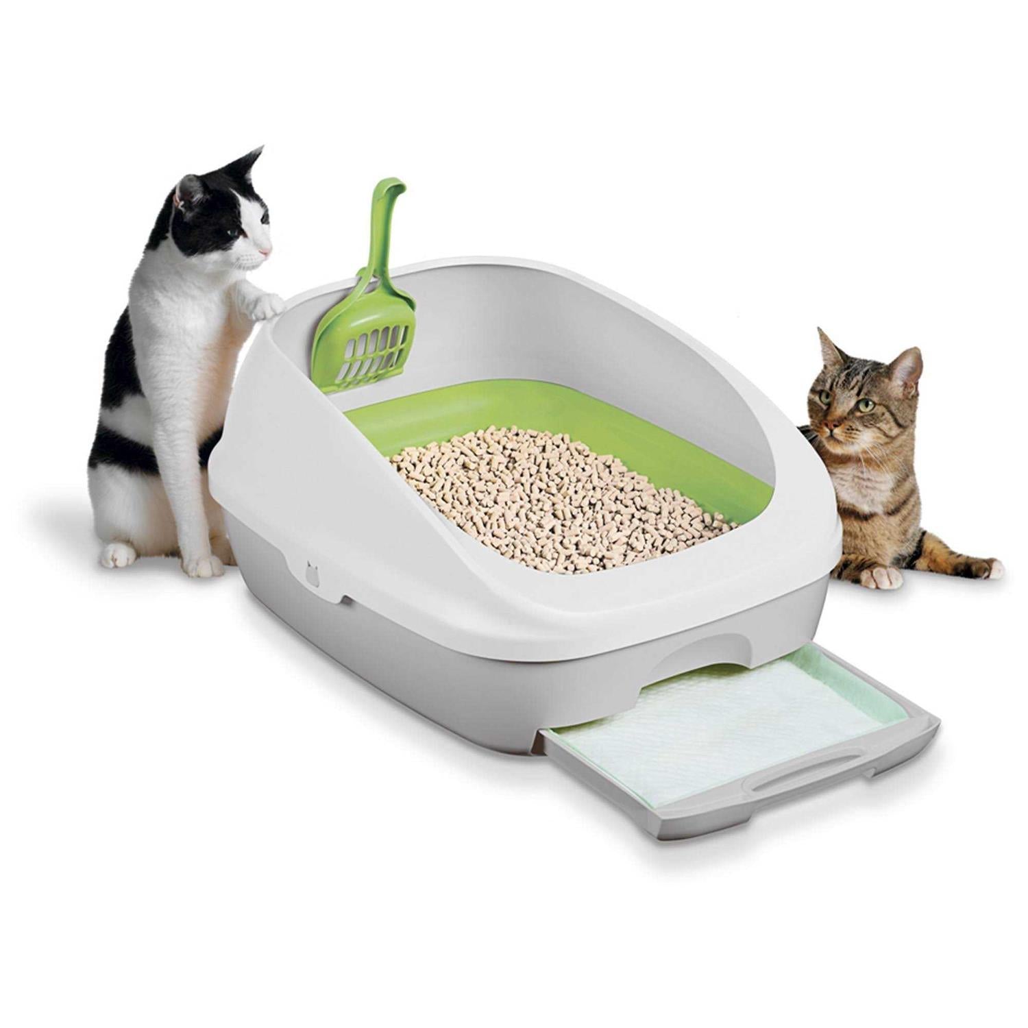 Cat Litter Box Starter Kit with Pellets & Pads 7.8 lbs k9