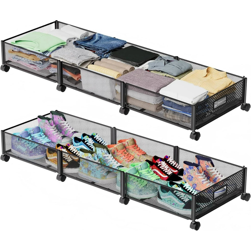 Under Bed Storage on Wheels Foldable Containers q7