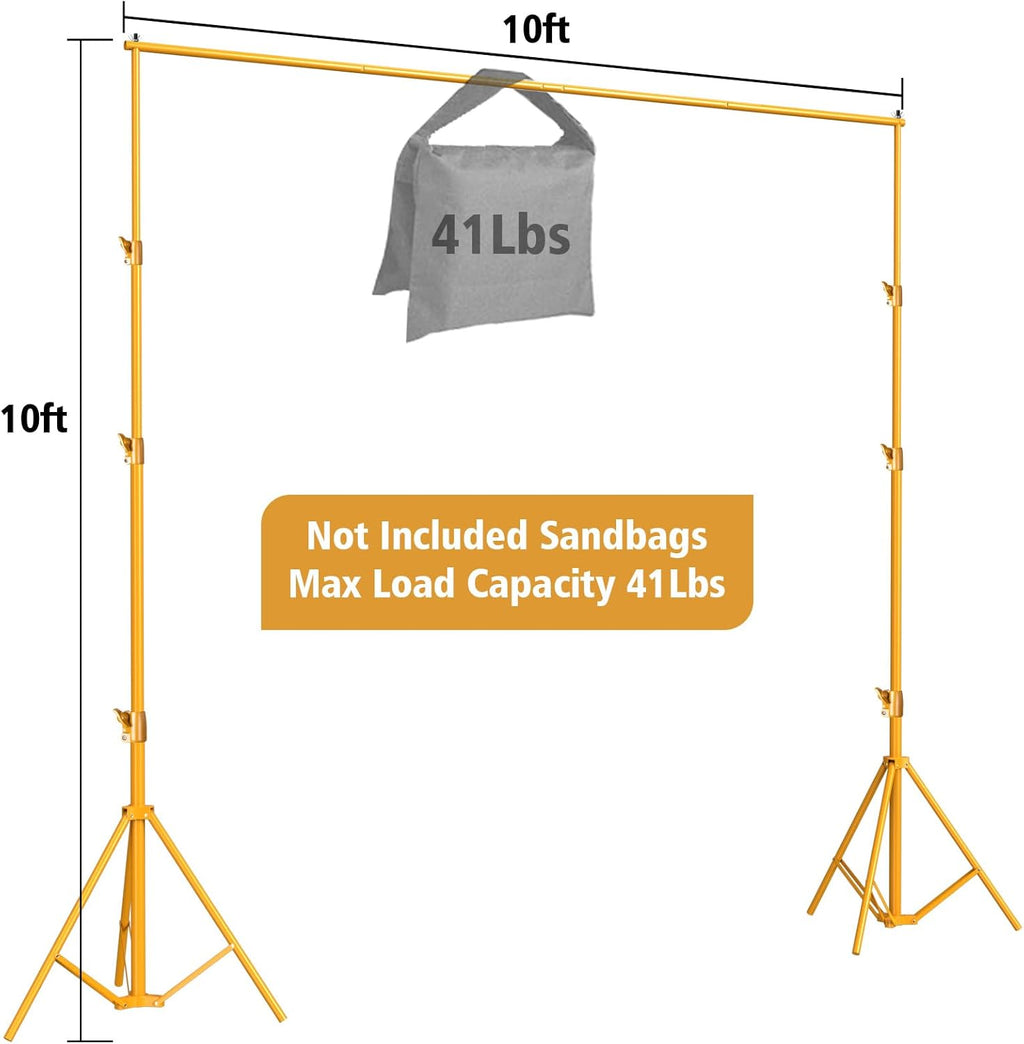 Photography Backdrop Stand Gold Adjustable with Carry Bag k7