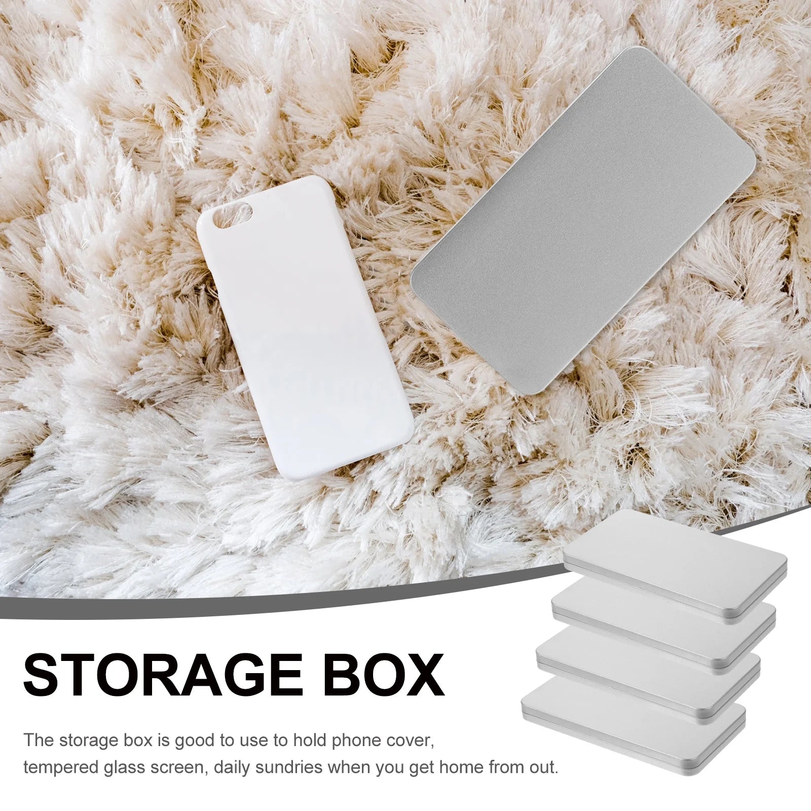 Clear Wicker Basket Storage Box a7