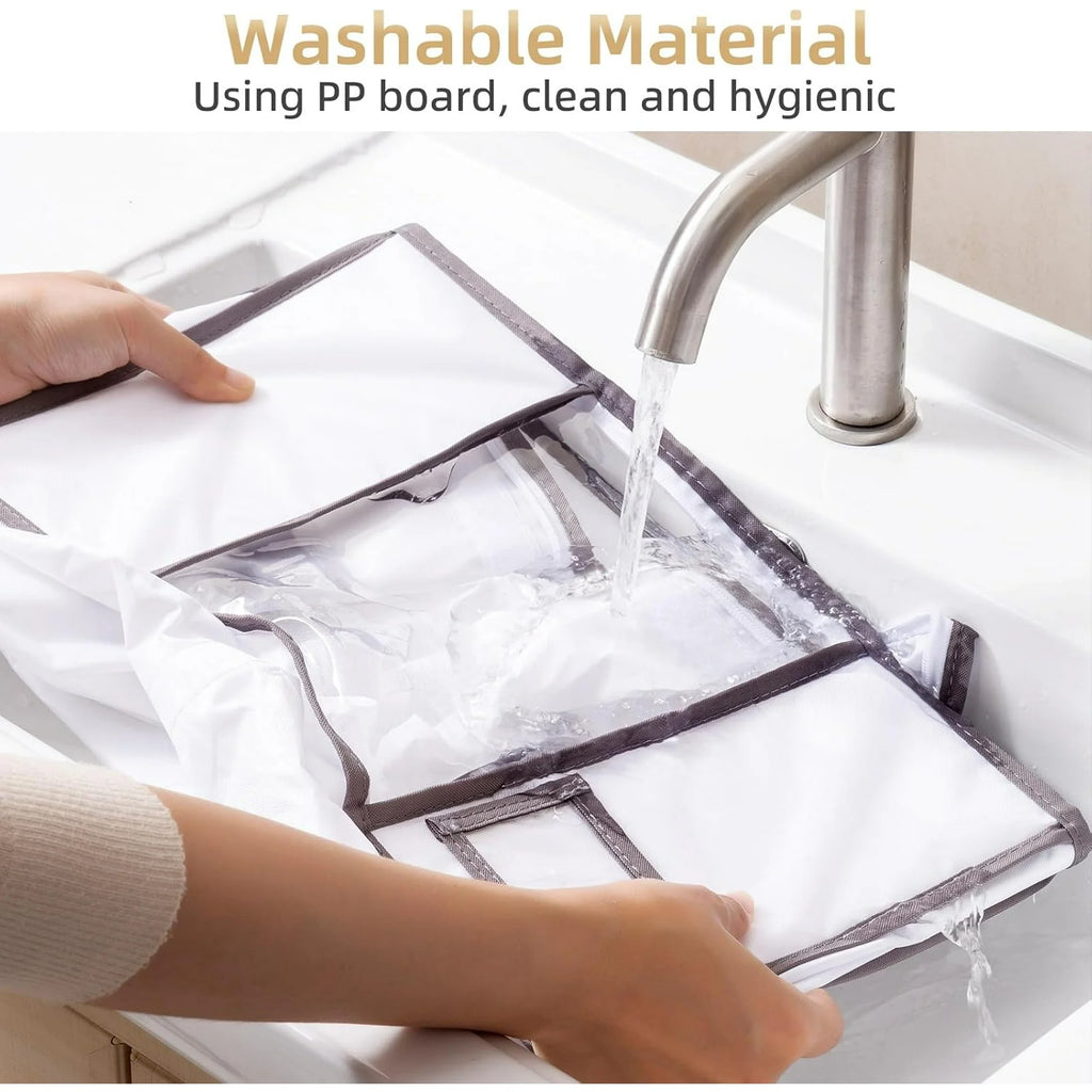 Under Bed Vacuum Seal Storage Bags for Blankets, Foldable Large Capacity White 7k