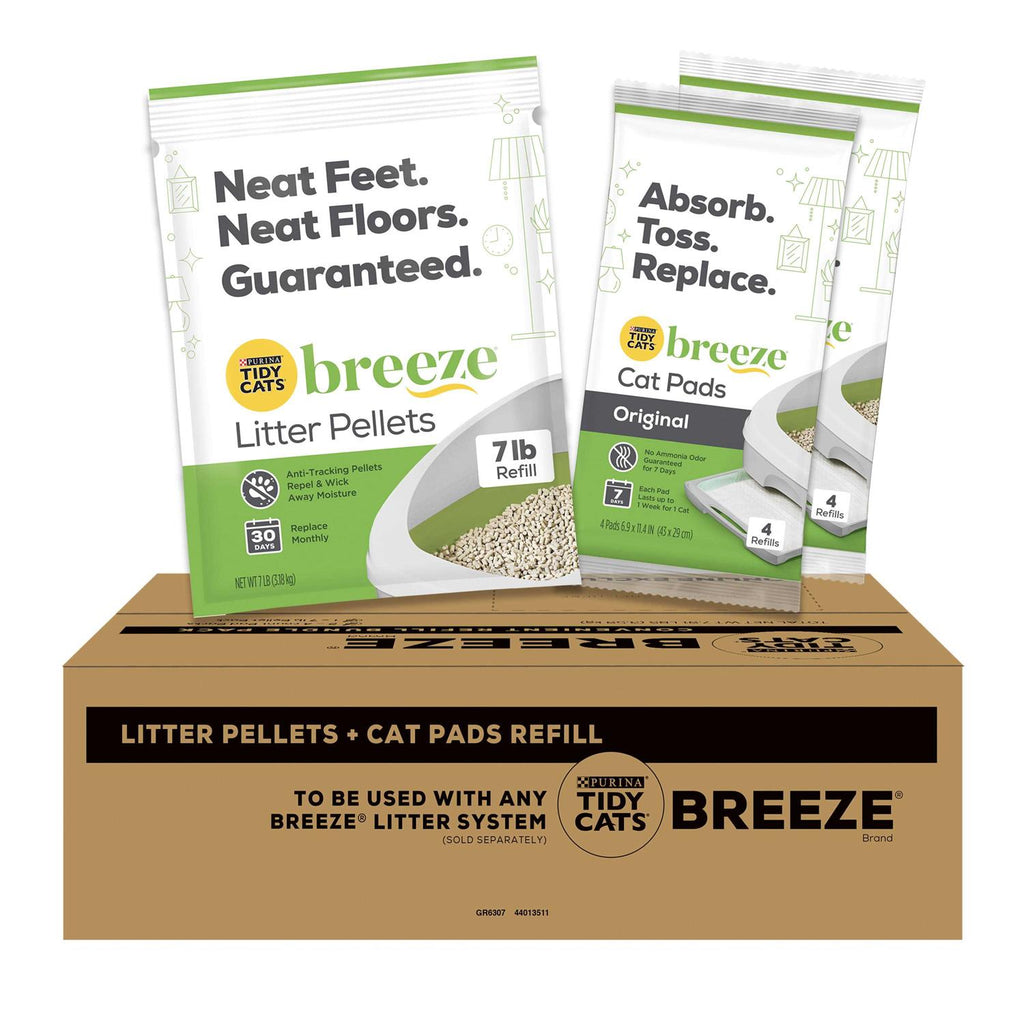 Tidy Cats Breeze Cat Pads &amp; Litter Pellets Bundle Pack, 7.91-lb box - Pet Supplies online store