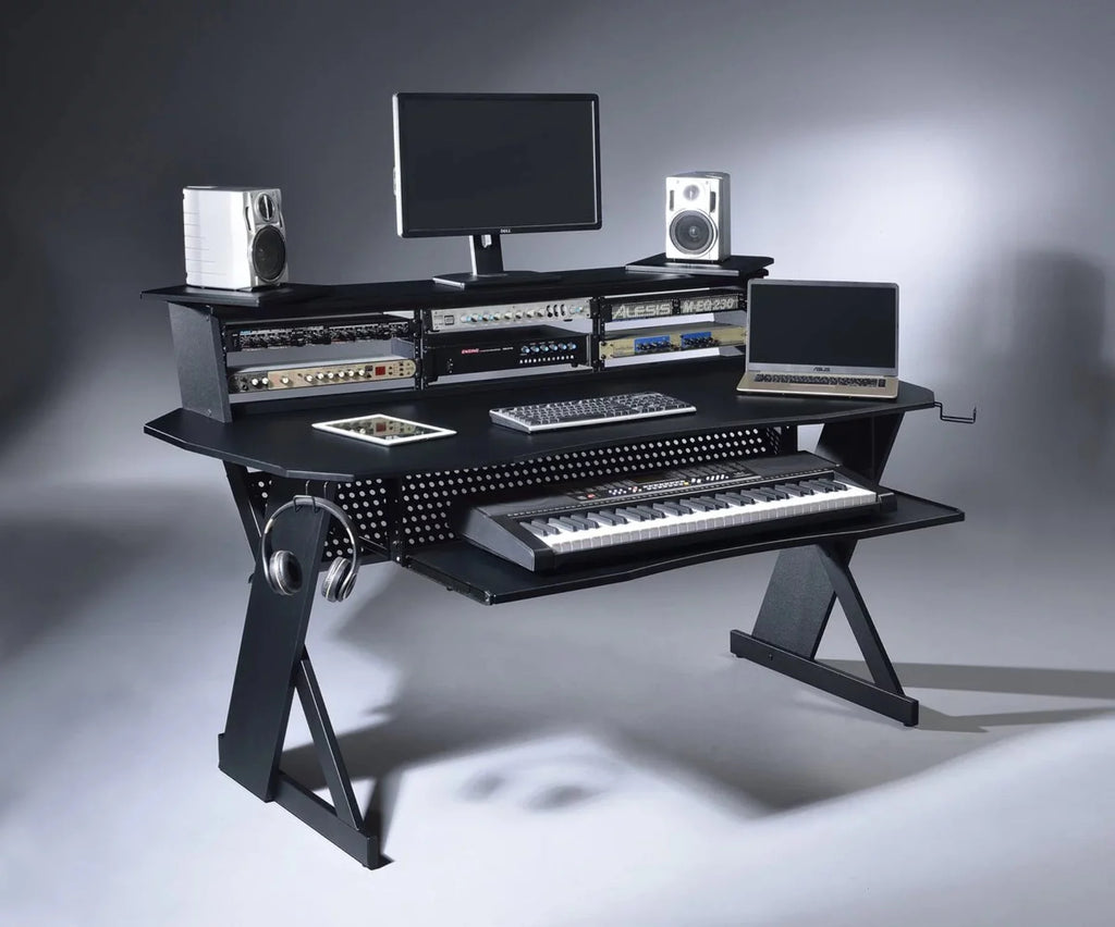 Music Recording Studio Desk Workstation with 4U Rack a7