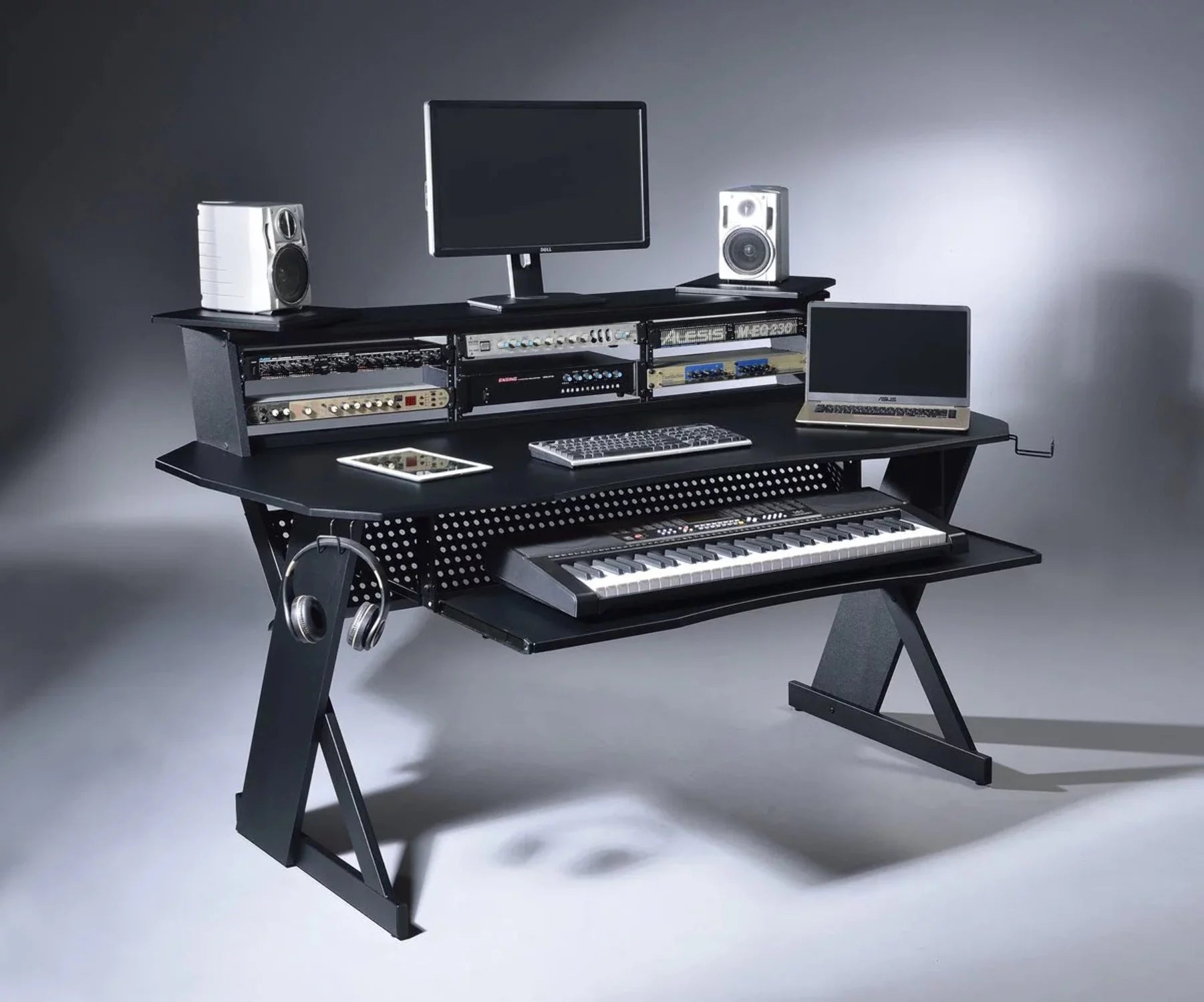 Music Recording Studio Desk Workstation with 4U Rack a7
