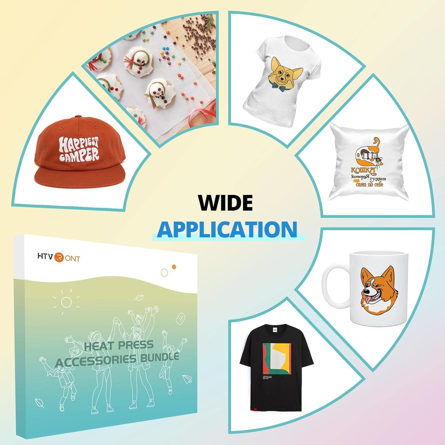 Heat Press Machine for T Shirts 15 x 15 with Accessories 52 Pcs a7