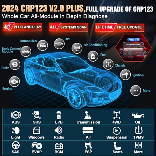 OBD2 Scanner Engine ABS SRS Transmission Diagnostic Tool k7m