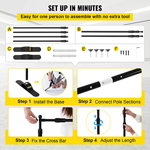 Backdrop Banner Stand 8 x 8 Ft Adjustable Height with Carrying Bag k7