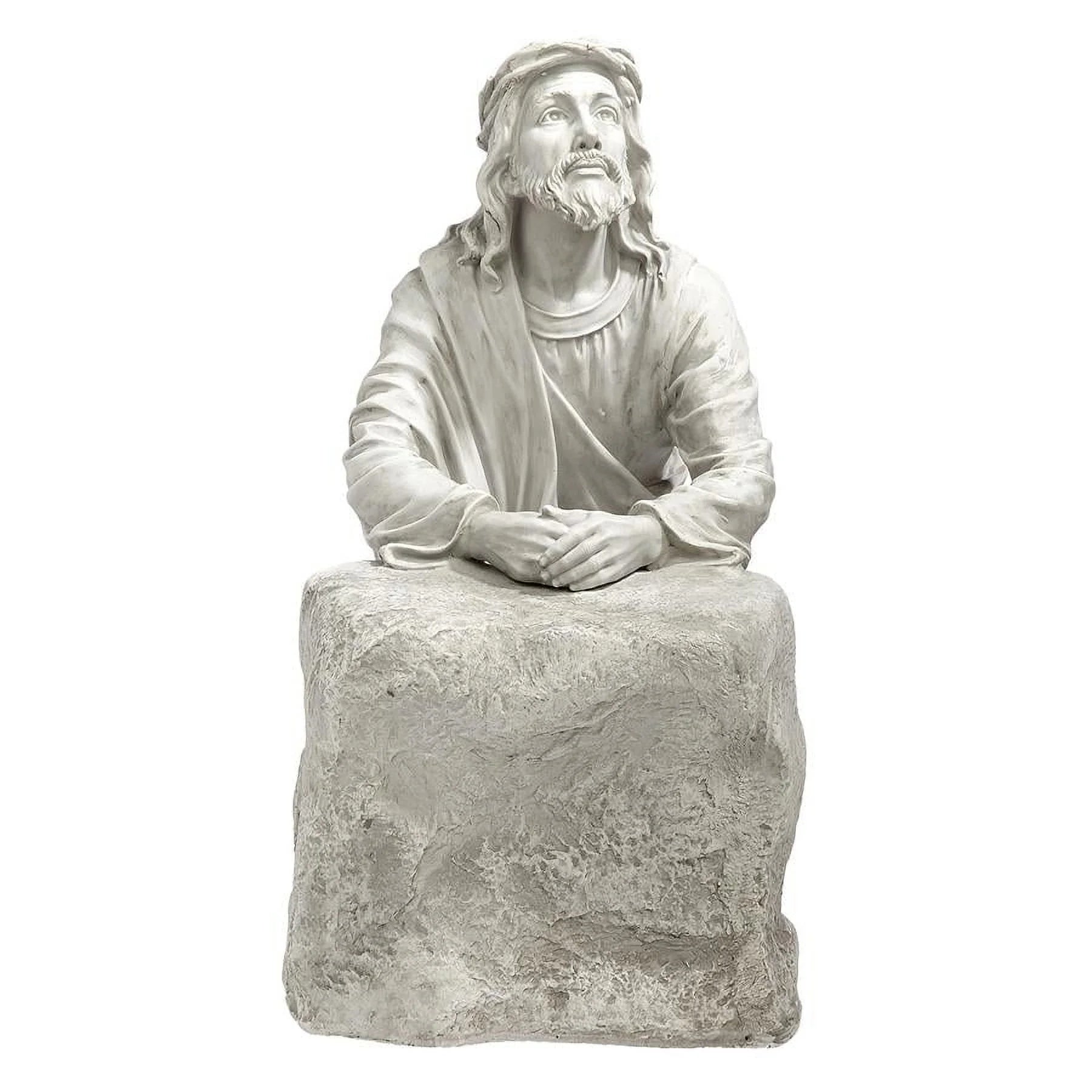 Jesus in the Garden of Gethsemane Garden Statue 23 Inch Polyresin Antique Stone k7