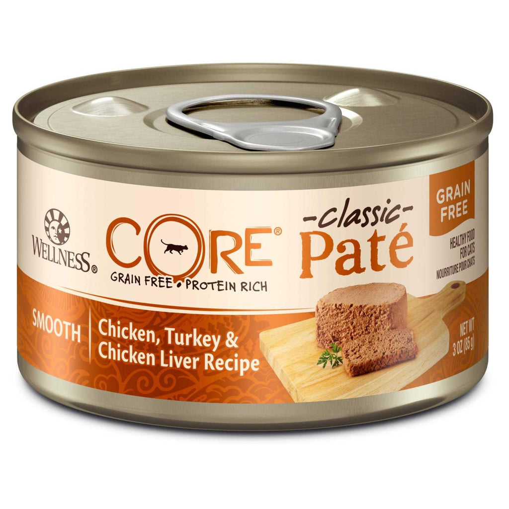 Wellness CORE Natural Grain-Free Chicken Turkey &amp; Chicken Liver Pate Canned Cat Food - Pet Supplies online store