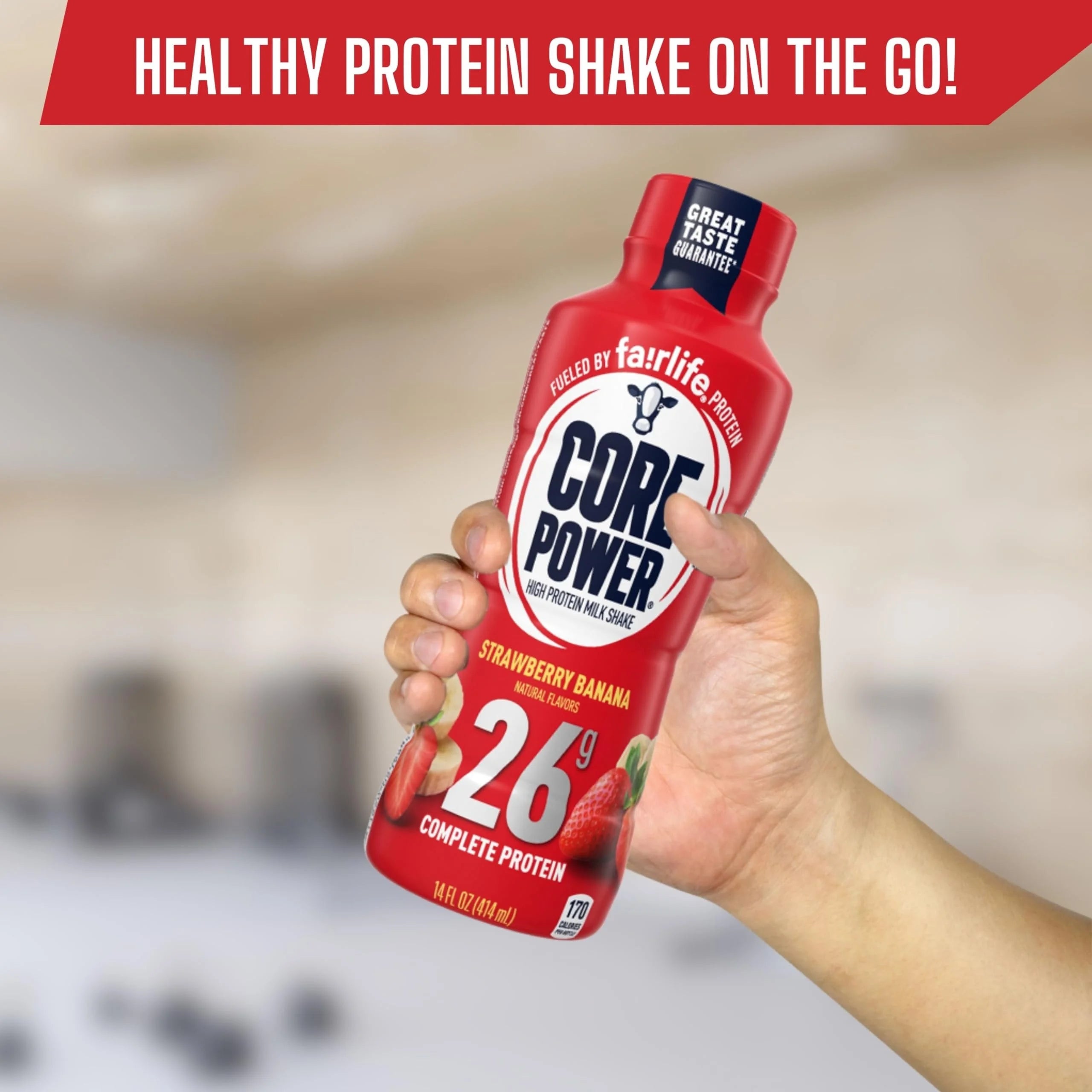 Strawberry Banana Protein Milk Shakes 14 Fl Oz Pack of 12 a7