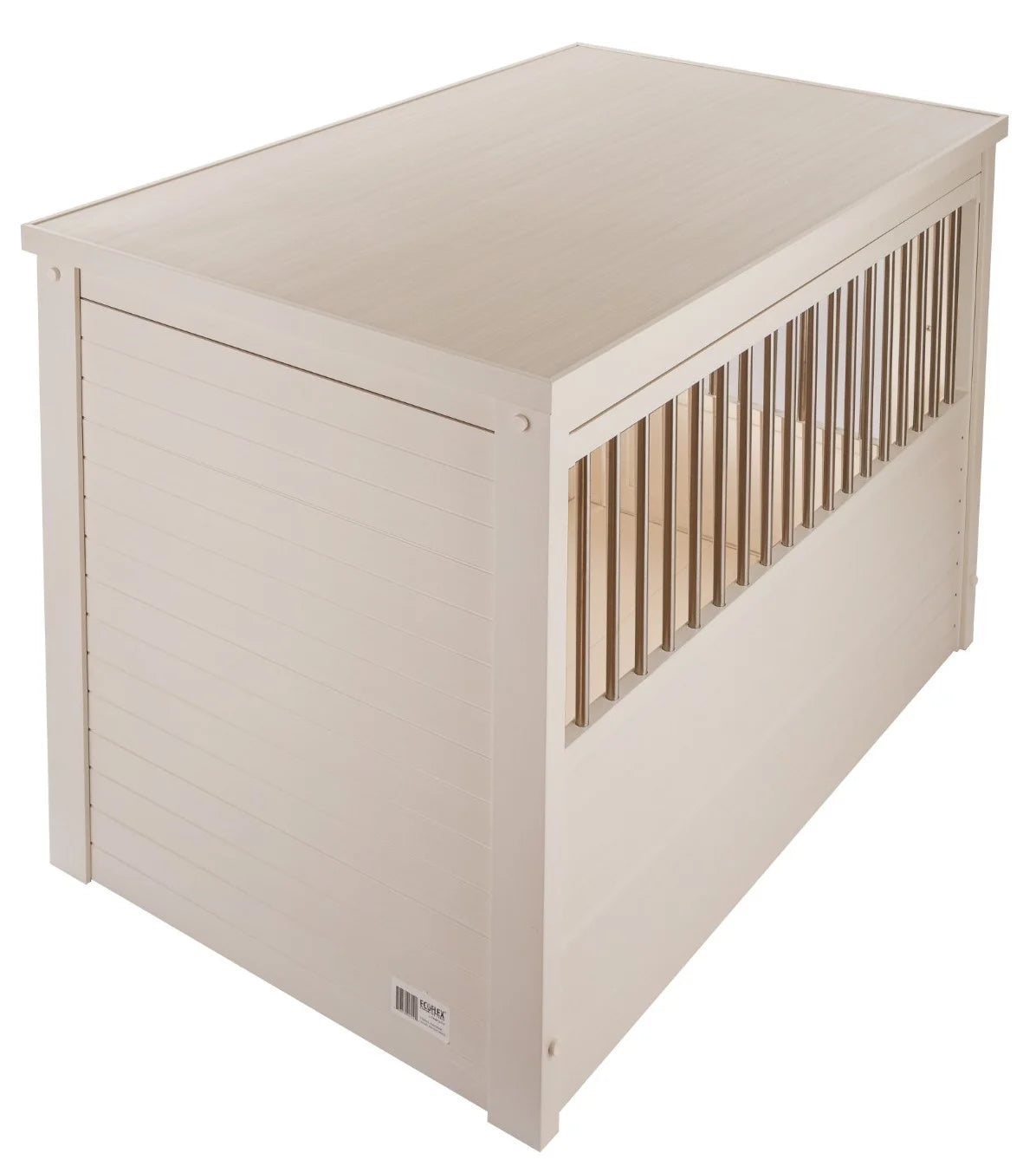 Dog Crate End Table Antique White M7k