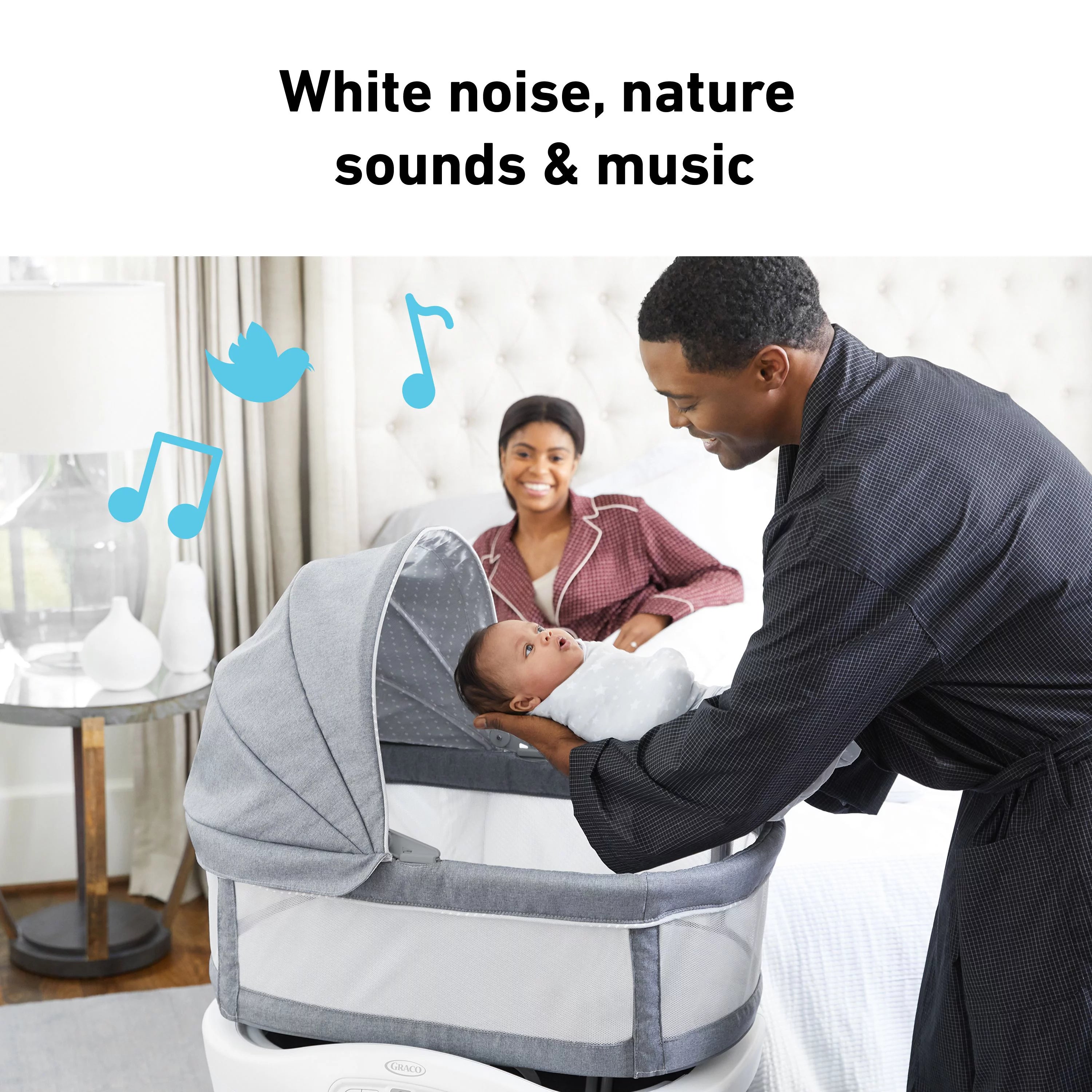 Bassinet with Cry Detection Technology, Ellison k7