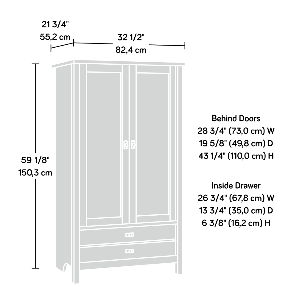 Soft White Armoire M7k