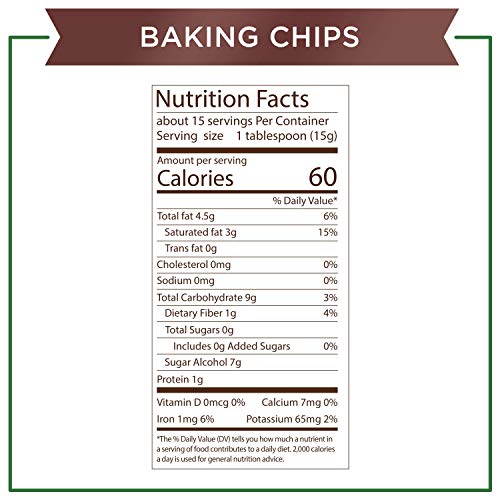 Sugar Free Dark Chocolate Baking Chips 8oz a7