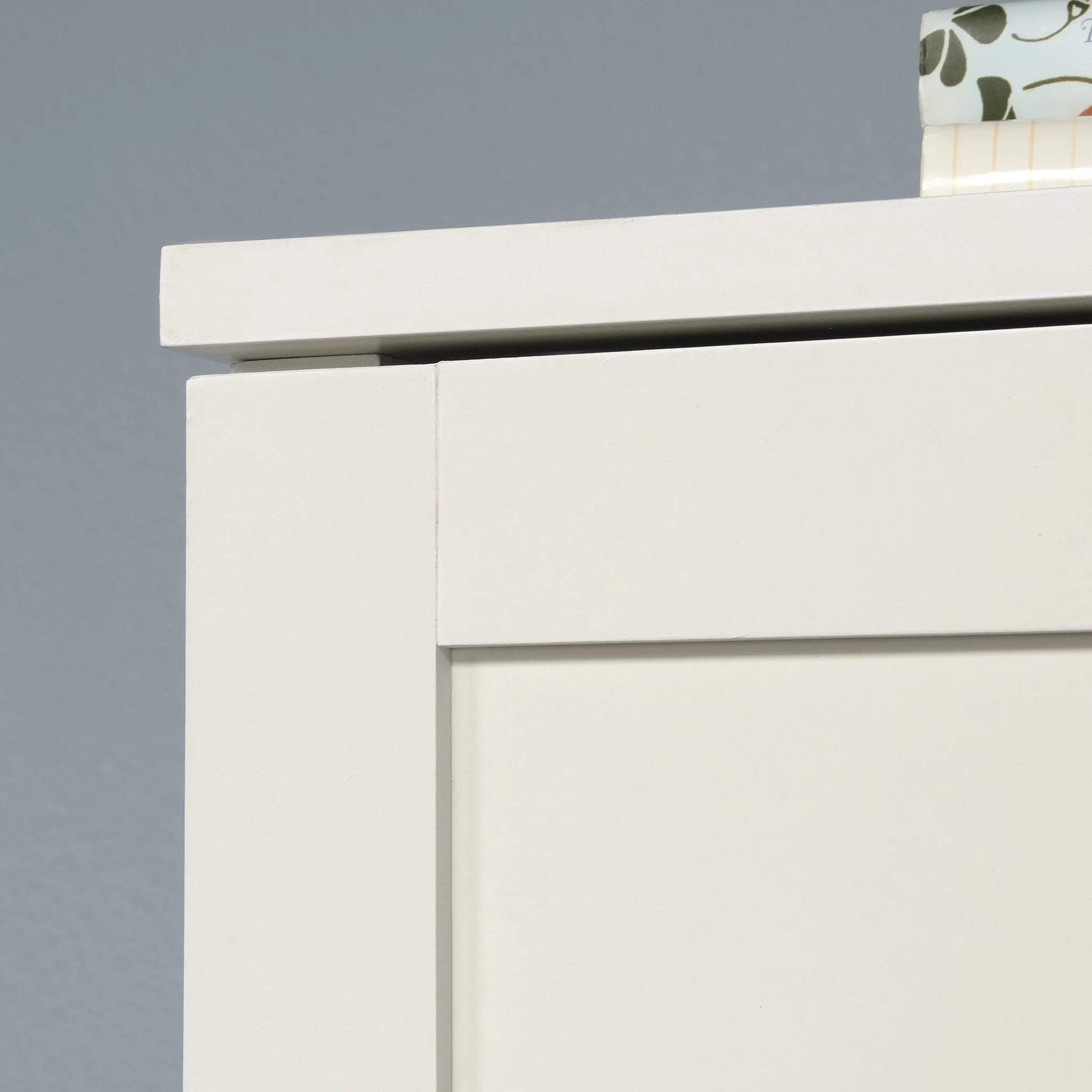 Wood Storage Cabinet 4-Shelf White a7