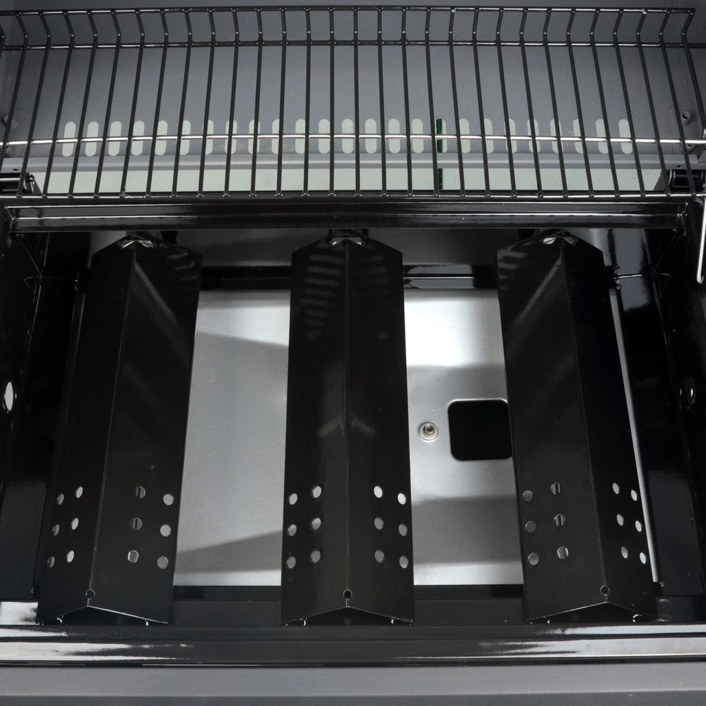 5 Burner Combo Gas Grill and Griddle Black k7p