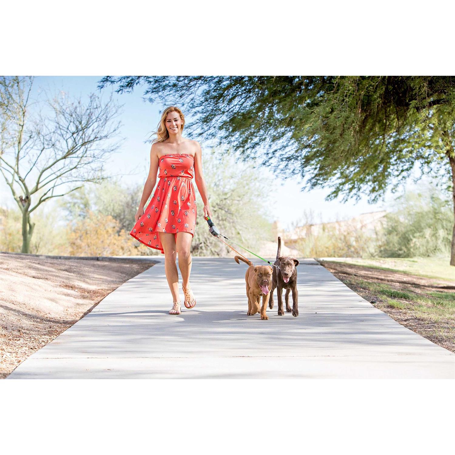 Retractable Dog Leash Dual Handle k7p