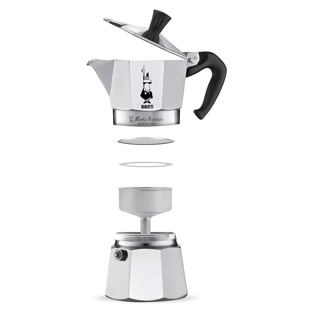 Espresso Coffee Maker 6 Cup Stovetop Silver a7