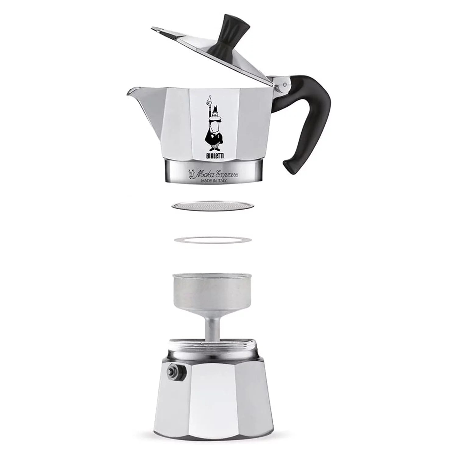 Espresso Coffee Maker 6 Cup Stovetop Silver a7