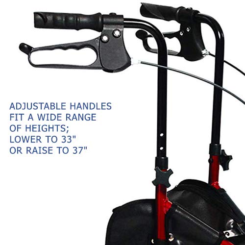 Foldable 3-Wheel Walker for Seniors, Lightweight a7