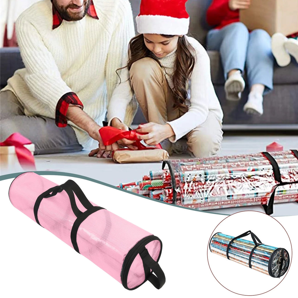 Underbed Wrapping Paper Roll Storage Bag with Rolling Rack a7