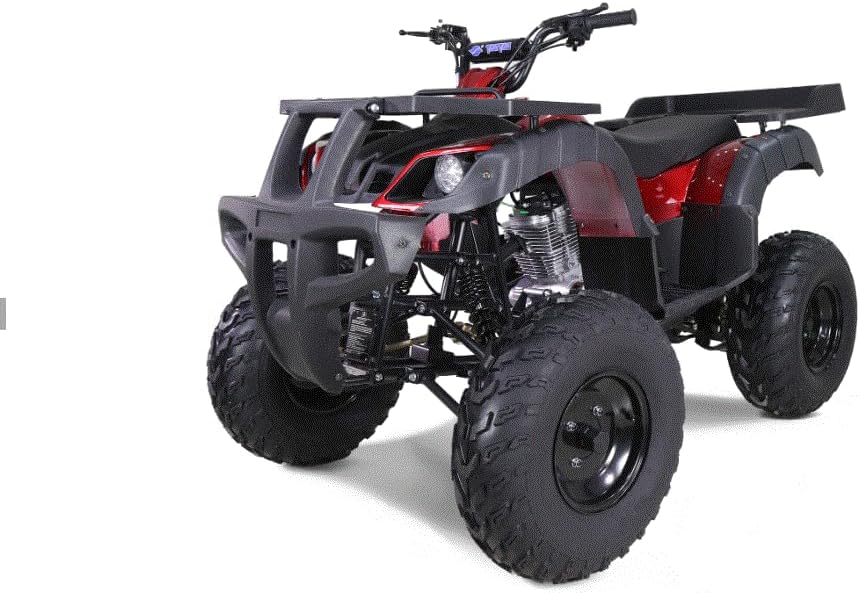 ATV Quad Four Wheeler Full Size with Reverse Manual Clutch Black k7p