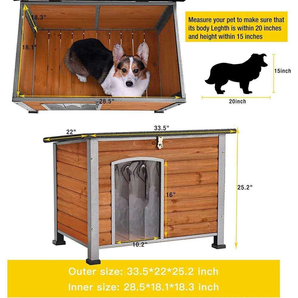 Wooden Dog Crate House with Iron Frame k7m
